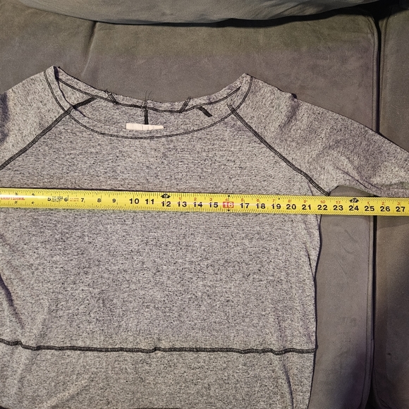 XS WE THE FREE Burnout long-sleeved comfy layering tee gray - Picture 6 of 8